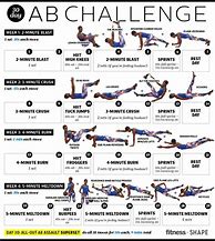 Image result for Exercise Chart 30-Day Beginner for Men Free Print Out