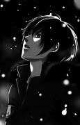 Image result for Anime Boy Snow Black and White