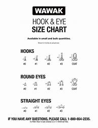 Image result for Eye Hooks Sizes