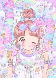Image result for Kawaii Pastel Anime Girl Wallpaper