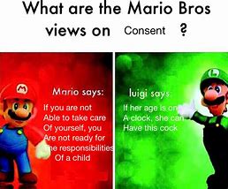 Image result for Mario Says Meme Consent