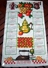 Image result for 1976 Calendar Irish Linen Tea Towel