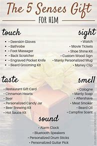 Image result for 5 Senses Gift Ideas for My Husband