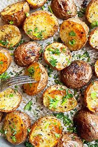Image result for Smashed Baby Potatoes Roasted