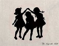 Image result for 3 Girls Silhouette Free SVG