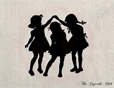 Image result for 3 Girls Silhouette Clip Art