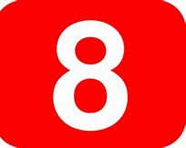 Image result for Red Number 8 Clip Art