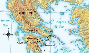 Image result for Physical Map of Ancient Greece