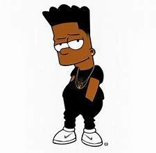 Image result for Bart Simpson Supreme Black Outline