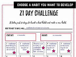 Image result for 21 Day Challenge Printables