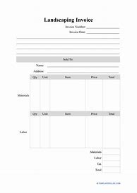 Image result for Lawn Maintenance Invoice Template