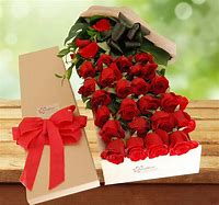 Image result for 24 Long Stem Roses Gift Box