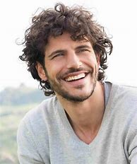 Image result for Long Curly Hair Man