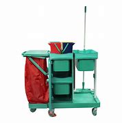 Image result for Janitorial Trolley with Antibacterial Plastic