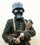 Image result for WW1 German Soldier Gas Mask Red