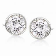 Image result for Bezel Diamond Earrings