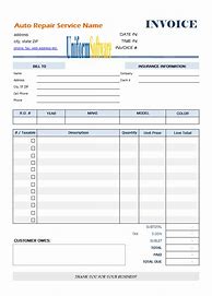 Image result for Free Auto Repair Invoice Template PDF