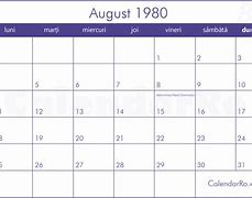 Image result for August 1980 Calendar