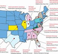 Image result for Map of America with NASCAR Raceway