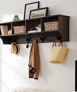 Image result for Coat Hooks with Overhead Rack