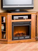 Image result for Oak Corner Fireplace TV Stand