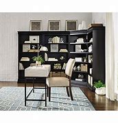 Image result for Black Corner Bookcase