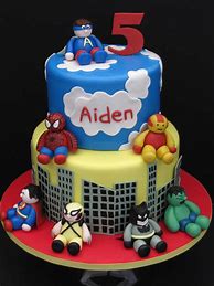 Image result for Superhero Birthday Cake