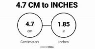 Image result for 4.7 Cm to Inches