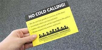 Image result for Cold Caller Notices Printable