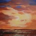 Image result for Sunset Over Water Painting