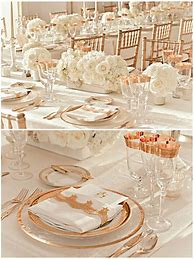 Image result for Cream and Gold Table Setting