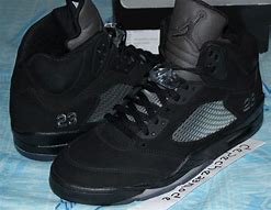 Image result for Jordan 5S with Strap All-Black
