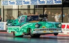 Image result for Chevy 2 Wagon Dragster Green with Blower