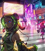 Image result for Cyberpunk Anime City