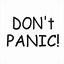 Image result for Don't Panic Image Cartoon