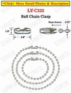 Image result for Ball Chain Connector Sizing Chart