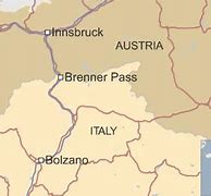 Image result for Map of Austria Switzerland Brenner Pass