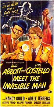 Image result for Abbott and Costello Meet the Invisible Man Movie Poster