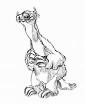 Image result for Sid the Sloth Drawing