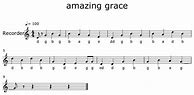 Image result for Amazing Grace Recorder Sheet Music