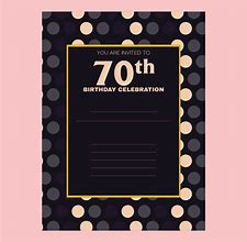 Image result for Happy 70th Birthday Invitations