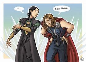 Image result for Loki Meets Thor