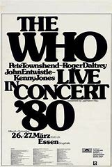 Image result for The Who 1980 Concert Flyer
