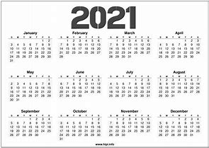 Image result for 12 Month Calendar 2021