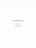 Image result for The Art of R Programming