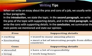 Image result for What Is the Language Words of Writing Used in a Pros and Cons Essay