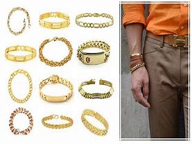 Image result for Men's Gold Chain Bracelet