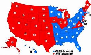 Image result for 1976 Election Results Map