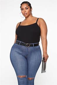 Image result for Plus Size Fashion Nova Jeans Model