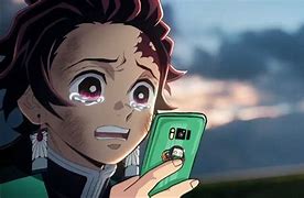 Image result for Tanjiro Holding Phone Meme